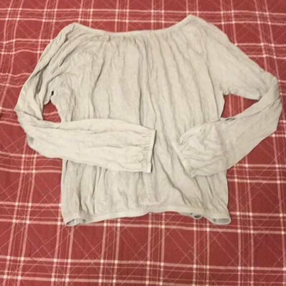 🌻3/$15 Express lightweight off shoulder open cardigan tied blouse sweater - Picture 8 of 9